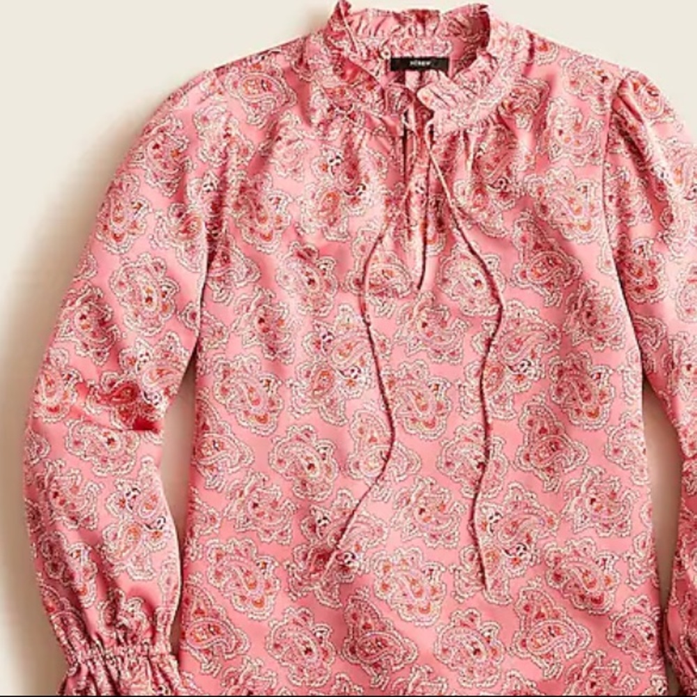 NEW J Crew tie neck paisley top🌸